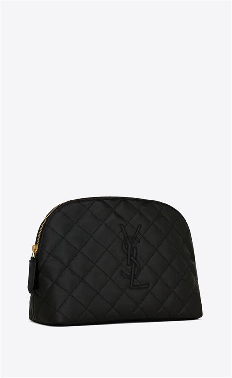 ysl lack kosmetiktasche|Large cosmetic pouch in leather .